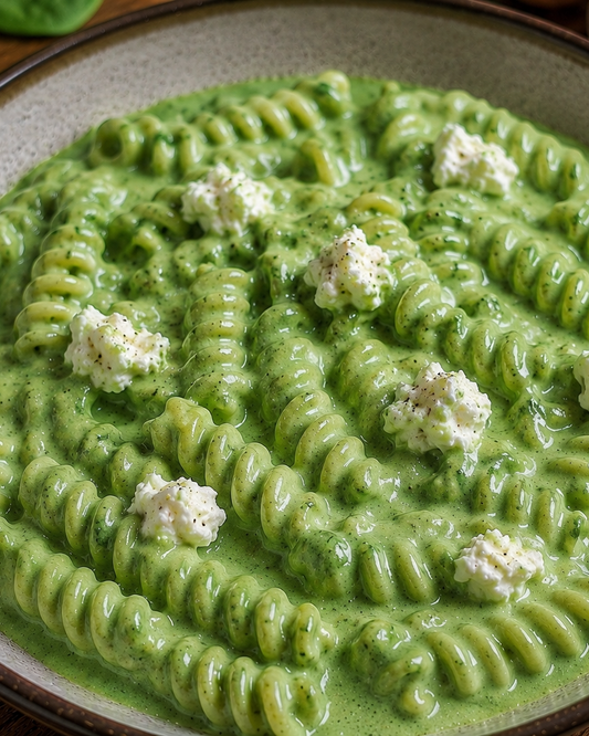 Fusilli sauce épinards/chèvre frais
