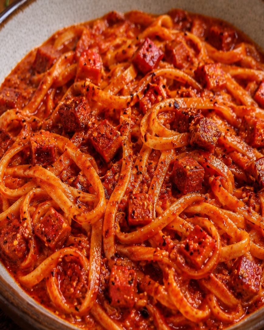 Fettuccine all'arrabbiata/chorizo (🌶🌶)