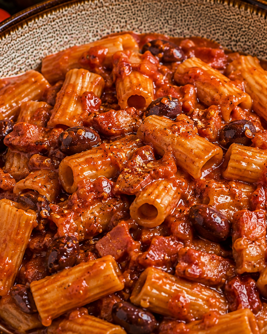 Rigatoni et sa revisite de Puttanesca 🌶